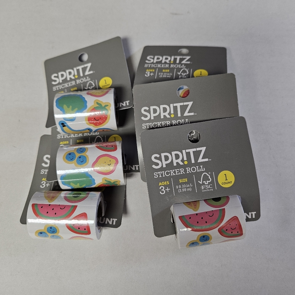 Spritz‎ Sticker Rolls (6) Set with Fruit Designs